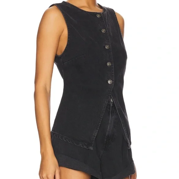 We The Free Aimee Vest in Black - Picture 2 of 4